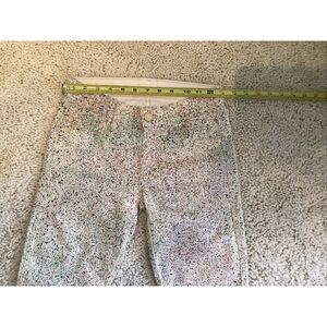 Mother Denim Vamp Paint Splatter Skinny Ankle Slit Lightweight Stretch Jeans 24